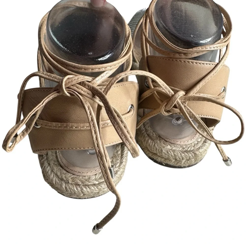 Schutz Glitter Lace-Up Espadrilles - Celinah. Size 9